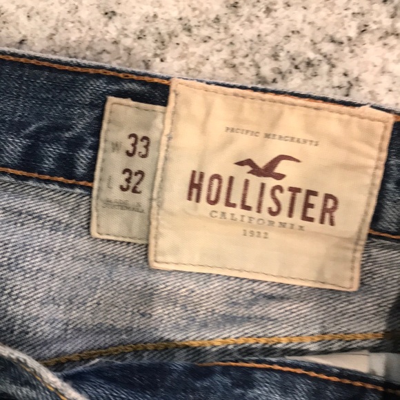 Mens Hollister distressed denim cut offs - Picture 2 of 4